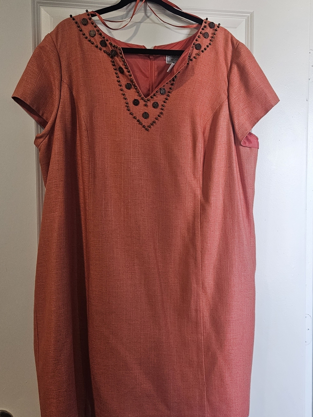 Jessica Howard Coral Embellished V-Neck Tunic